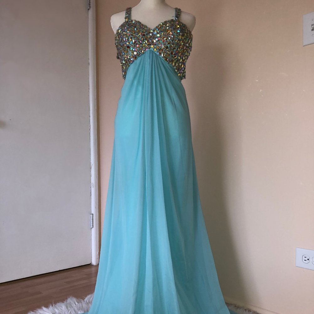 La Femme Embellished Gown